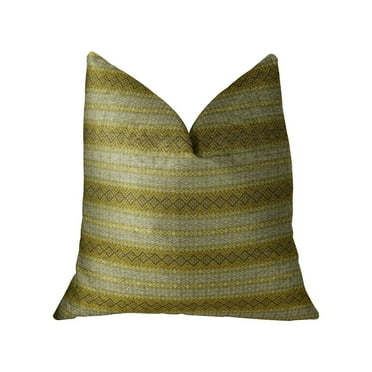 Plutus Bridge Cliff Taupe & Gray Handmade Luxury Pillow - 18 x 18 in.