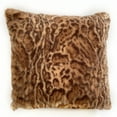 thumbnail image 1 of Plutus Brands Brown, Beige Plutus Jungle Cat Animal Faux Fur Luxury Throw Pillow 20 in x 26in, Double Sided 20" x 26" Standard, 1 of 2