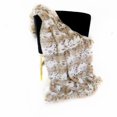 thumbnail image 1 of Plutus Brown, Beige Leopard Fur Faux Fur Luxury Throw Blanket, 1 of 2