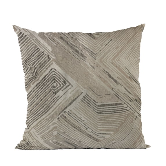 Plutus Brands Brown Plutus Hidden Tour Abstract Luxury Throw Pillow 26 in x 26in, Double Sided 26" x 26"