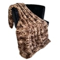 thumbnail image 1 of Plutus Brown Luxe Lash Faux Fur Luxury Throw Blanket, 1 of 3