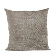 thumbnail image 1 of Plutus Brands Brown Plutus Natural Leaf Jacquard Luxury Throw Pillow 24 in x 24in, Double Sided 24" x 24", 1 of 9