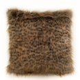 thumbnail image 1 of Plutus Brands Brown Plutus Tawny Wildcat Animal Faux Fur Luxury Throw Pillow 20 in x 20in, Double Sided 20" x 20", 1 of 2