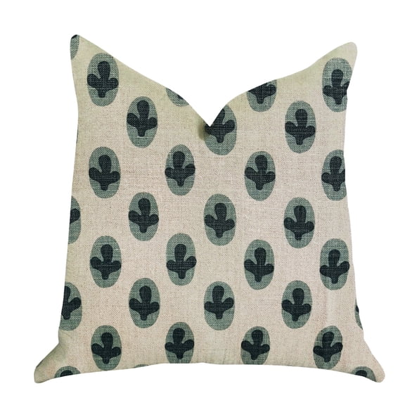 Plutus Cacti Pear in Green and Beige Color Throw Pillow 20"L x30"W