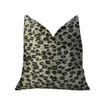 Plutus Cheetah Handmade Throw Pillow - Taupe & Black - 12 x 20 in.