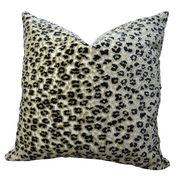 Plutus PB11020-1225-SP Cheetah Handmade Throw Pillow, Taupe & Black - 12 x 25 in.