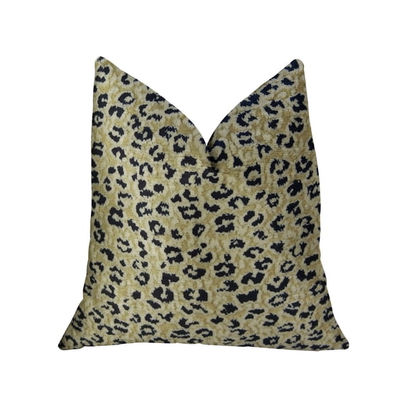 Plutus Cheetah Spots Cream and Black Handmade Luxury Pillow