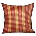 thumbnail image 1 of Plutus Cherry Tassel Orange Stripes Luxury Outdoor/Indoor Throw Pillow Double sided 18" x 18", 1 of 4