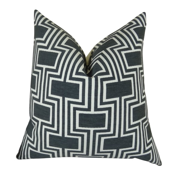 Plutus Conduit Espresso Handmade Throw Pillow, (18" x 18")
