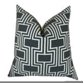 thumbnail image 1 of Plutus Conduit Espresso Handmade Throw Pillow - Black & White - 20 x 20 in., 1 of 3