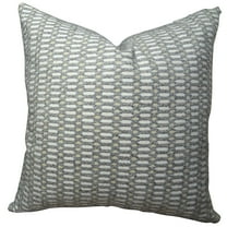 Plutus Cicle Joiners Handmade Throw Pillow-Color:Gray/Cream,Size:12" x 20"
