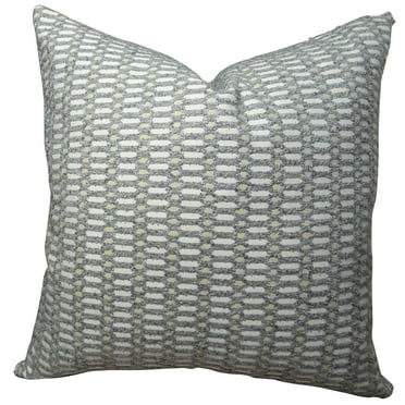 Plutus Cicle Joiners Handmade Throw Pillow-Color:Gray/Cream,Size:12" x 20"