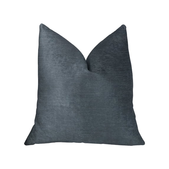 Plutus Deep Blue Sea Blue Luxury Throw Pillow 18"L x18"W