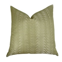 Plutus Delicate Waves Handmade Throw Pillow-Color:Taupe,Size:24" x 24"