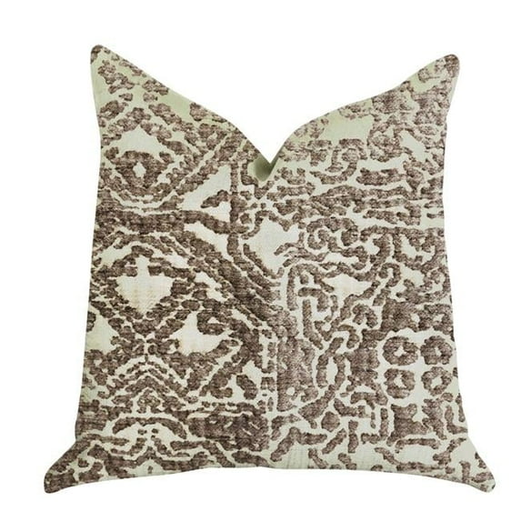 Plutus Dusky Cosmo Textured Luxury Throw Pillow - Brown Beige - 16in. x 16in.