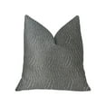 thumbnail image 1 of Plutus Dusky Veined  Silver and Taupe Luxury Throw Pillow 16"L x16"W, 1 of 3