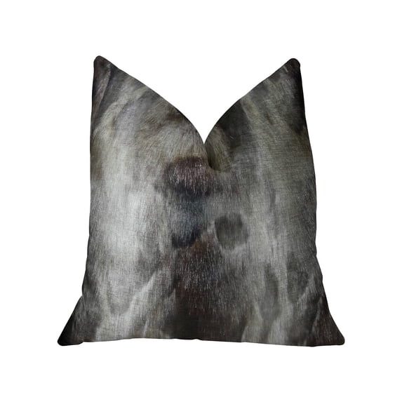 Plutus Dusty Ash Gray Charcoal Handmade Luxury Pillow 12"L x20"W