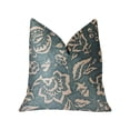 thumbnail image 1 of Plutus Elsi Pom Blue and Beige Luxury Throw Pillow, 1 of 3