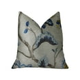 thumbnail image 1 of Plutus Elyssa Navy Brown and Cream Handmade Luxury Pillow 22"L x22"W, 1 of 2