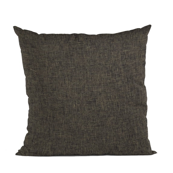 Plutus Espresso Waffle Textured Solid, Sort Of A Waffle Texture Luxury Throw Pillow - Double sided 18" x 18"