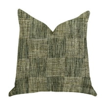 Plutus Foursquare Avenue Luxury Double Sided Throw Pillow - Green - 24in. x 24in.