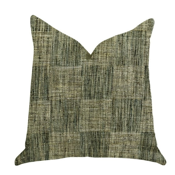 Plutus Foursquare Avenue Luxury Double Sided Throw Pillow - Green - 24in. x 24in.