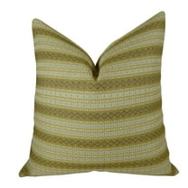 Plutus Full Stripe Handmade Double Sided Throw Pillow - Taupe & Gray - 12 x 20 in.