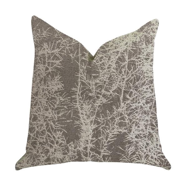 Plutus Garden Breeze Luxury Throw Pillow in Gray & Beige - 22 x 22 in.