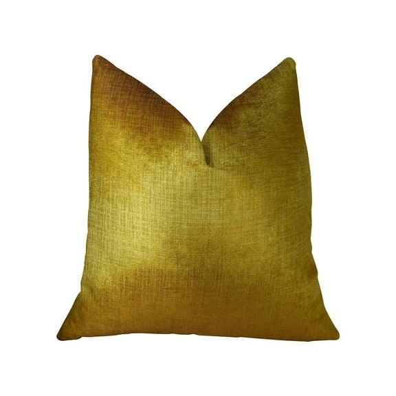 Plutus Golden Bijou Gold Handmade Luxury Pillow - Double sided 18" x 18"