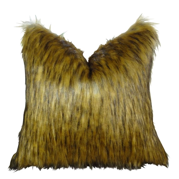 Plutus Golden Wolf Handmade Throw Pillow
