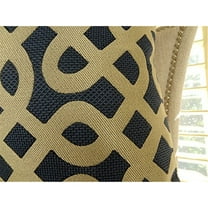 Plutus Graphic Maze Handmade Throw Pillow-Color:Navy/Taupe,Size:12" x 20"