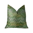 thumbnail image 1 of Plutus Green Fair Green Citrine & Taupe Handmade Luxury Pillow - 20 x 36 in. King, 1 of 3