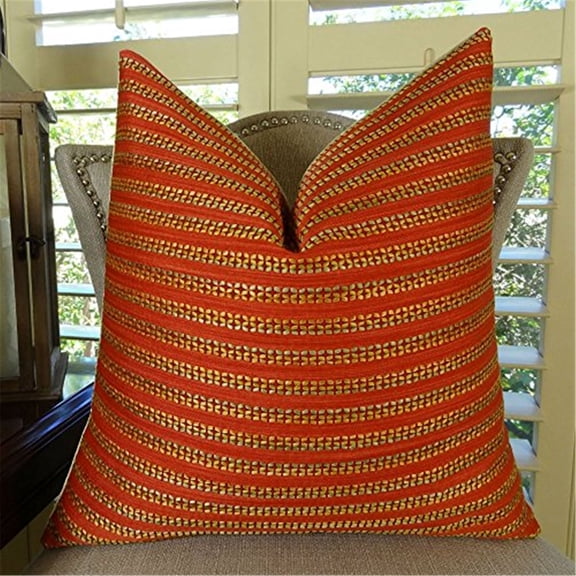 Plutus Handmade Throw Pillow - Red - 20 x 26 in.