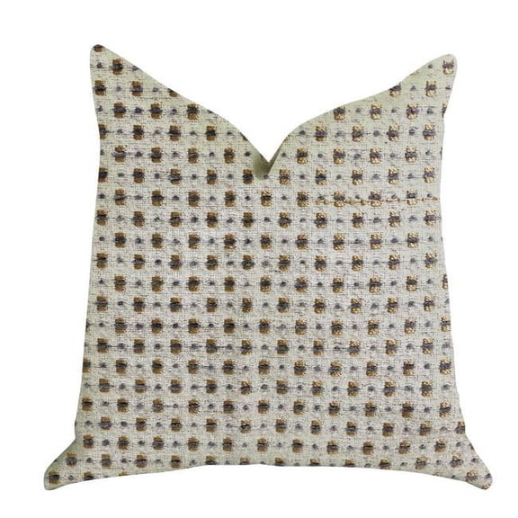 Plutus Haven Pointe Patterned Luxury Throw Pillow - Gold Beige - 26in. x 26in.