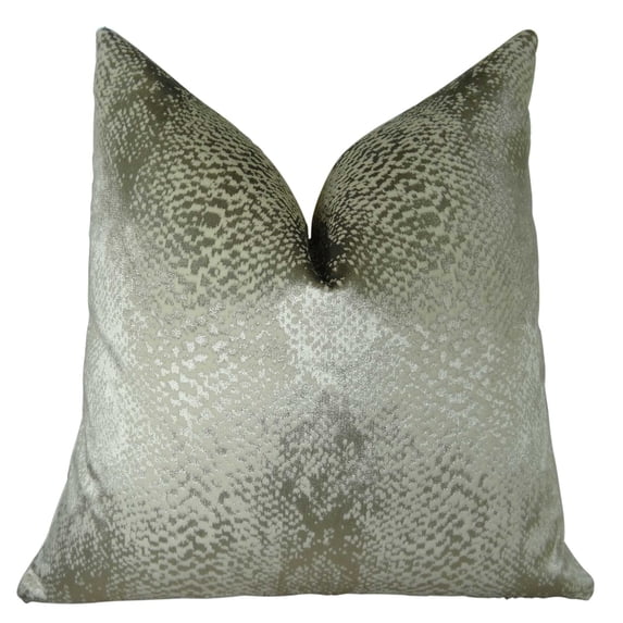 Plutus Hidden World Handmade Throw Pillow - Silver - 22 x 22 in.