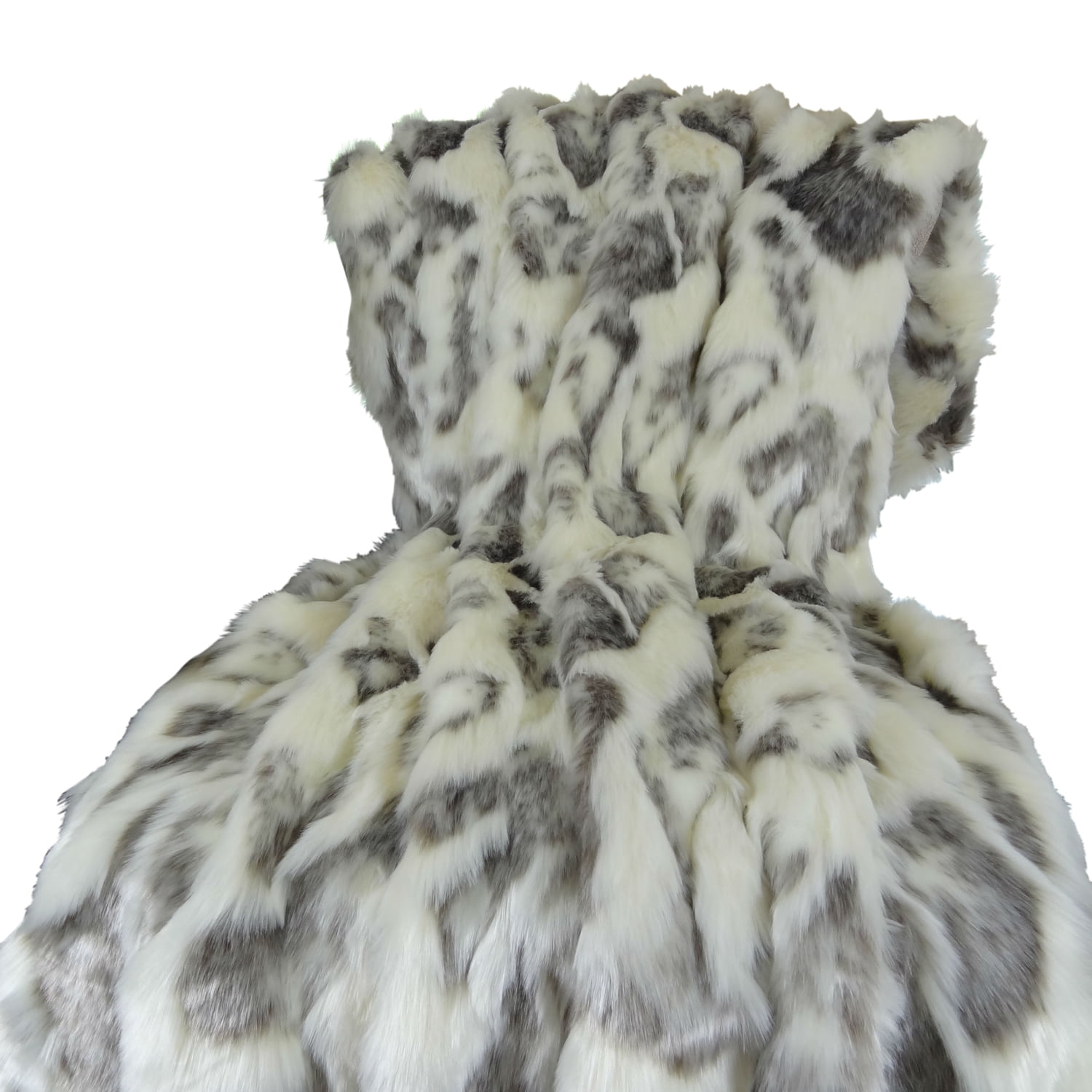 Plutus Ivory Rabbit Fur Handmade Throw - Walmart.com