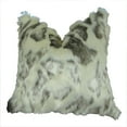 thumbnail image 1 of Plutus Ivory Rabbit Fur Handmade Throw Pillow-Color:Ivory/Gray,Size:24" x 24", 1 of 4
