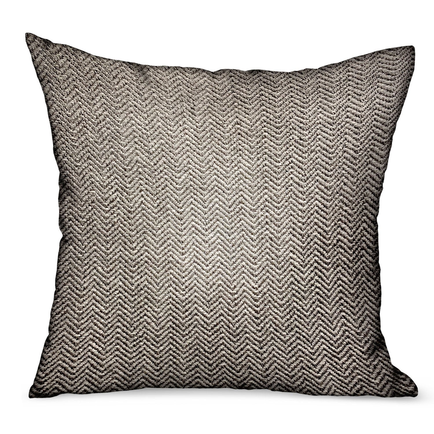 Jagged Ash Gray Chevron Sunbrella 24" Indoor/Outdoor Pillow