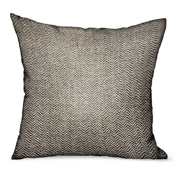 Plutus Brands Jagged Ash Gray Chevron Luxury Outdoor/Indoor Throw Pillow