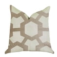 thumbnail image 1 of Plutus Linked Charisma Pillow in Beige and Brown Tones 18"L x18"W, 1 of 3