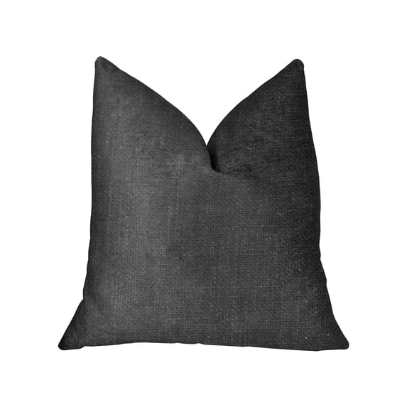 Plutus 18" x 18" Luna Luxury Throw Pillow in Black