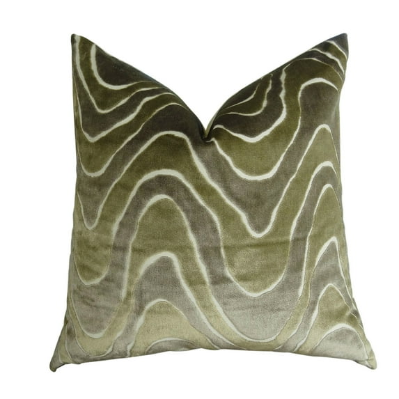 Plutus Lush Wave Handmade Throw Pillow-Color:Multi,Size:22" x 22"