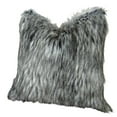 thumbnail image 1 of Plutus Luxury Siberian Faux Husky Handmade Throw Pillow - Gray - White & Black - 20 x 20 in., 1 of 3