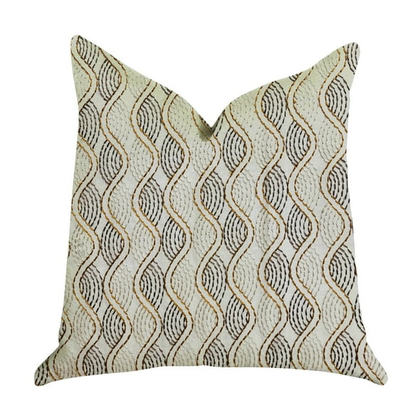 Plutus Enigma Twist Luxury Throw Pillow - Double sided 16" x 16"