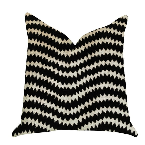 Plutus Luxury Throw Pillow (Black Mixed Variety) (Pack of 1)