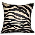 thumbnail image 1 of Plutus 12" x 20" Black Zebra Luxury Throw Pillow in Black Animal Motif, 1 of 2