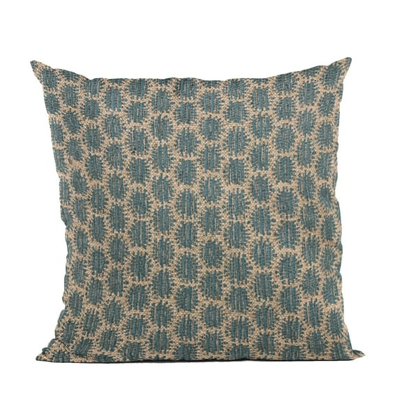 Plutus Brands Blue Eyelashes Dot Luxury Throw Pillow-Size:20" x 20"