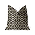 thumbnail image 1 of Plutus Diamond Embers Gray and Beige Luxury Throw Pillow - Double sided 24" x 24", 1 of 3