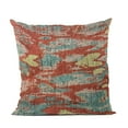 thumbnail image 1 of Plutus Brands Multi-Color Plutus Velvet Ikat Luxury Throw Pillow 22 in x 22in, Double Sided 22" x 22", 1 of 2