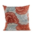 thumbnail image 1 of Plutus 24" x 24" Plush Damask Luxury Throw Pillow in Red and Blue, 1 of 2